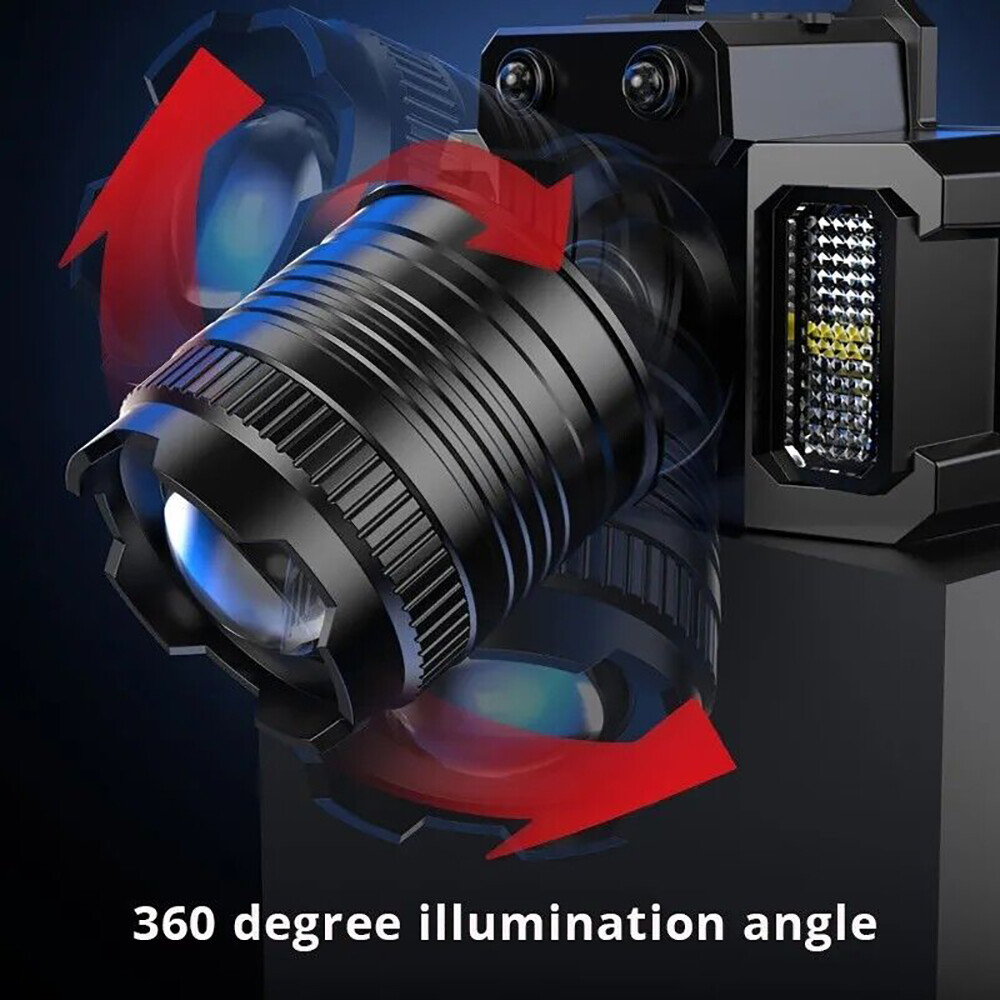 Super Bright LED Headlamp USB Rechargeable Headlight Flashlight Waterproof Lamp