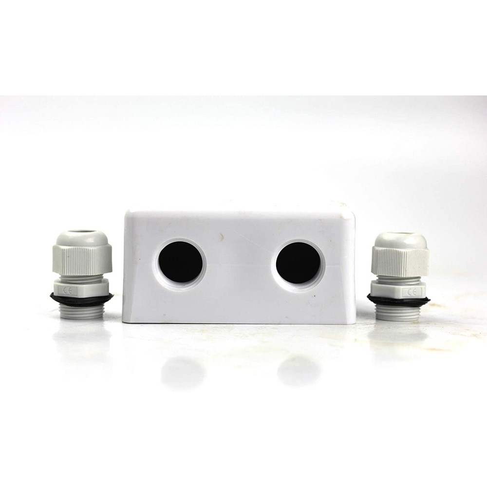 U.S. Solid Waterproof Cable Entry Gland For RV Panel Setup 2-Port ABS Box
