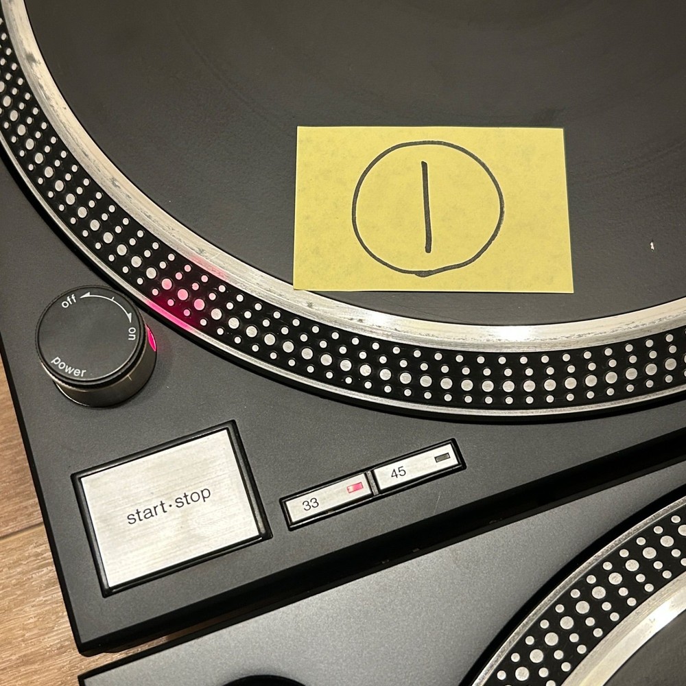 Technics SL-1200MK3 DJ Record Turntable System Pair Set Mogami FullyFunction