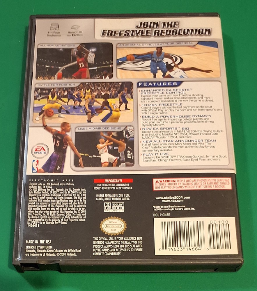 Playstation 2 NBA Live 2004 Case Only