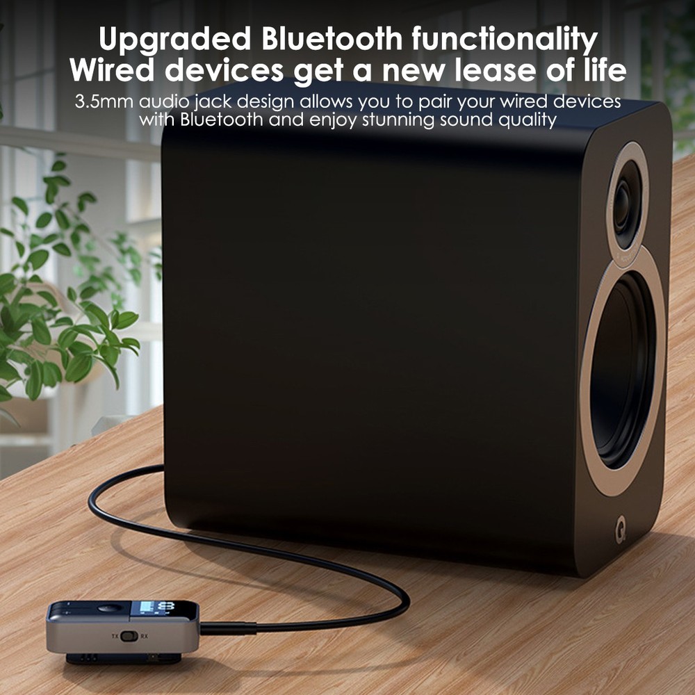 Bluetooth5.4 Audio Adapter Wireless Receiver Transmitter MP3 Player 3.5mm Aux A+