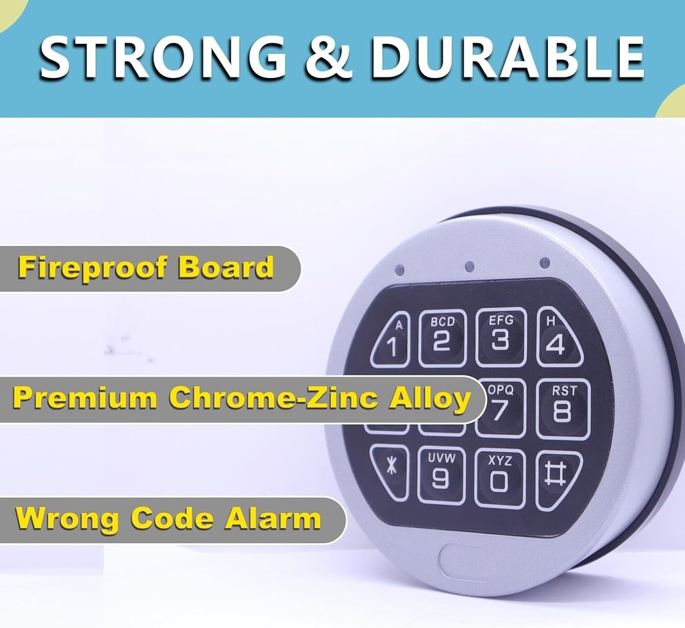 Replace La Gard Gun Safe Lock Electronic Solenoid Lock & 2 Override Keys