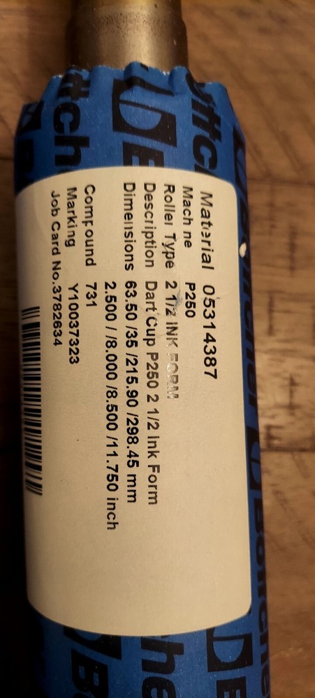 BOTTCHER 2 1/2" DART CUP PRINTER INK FORM ROLLER 05314387