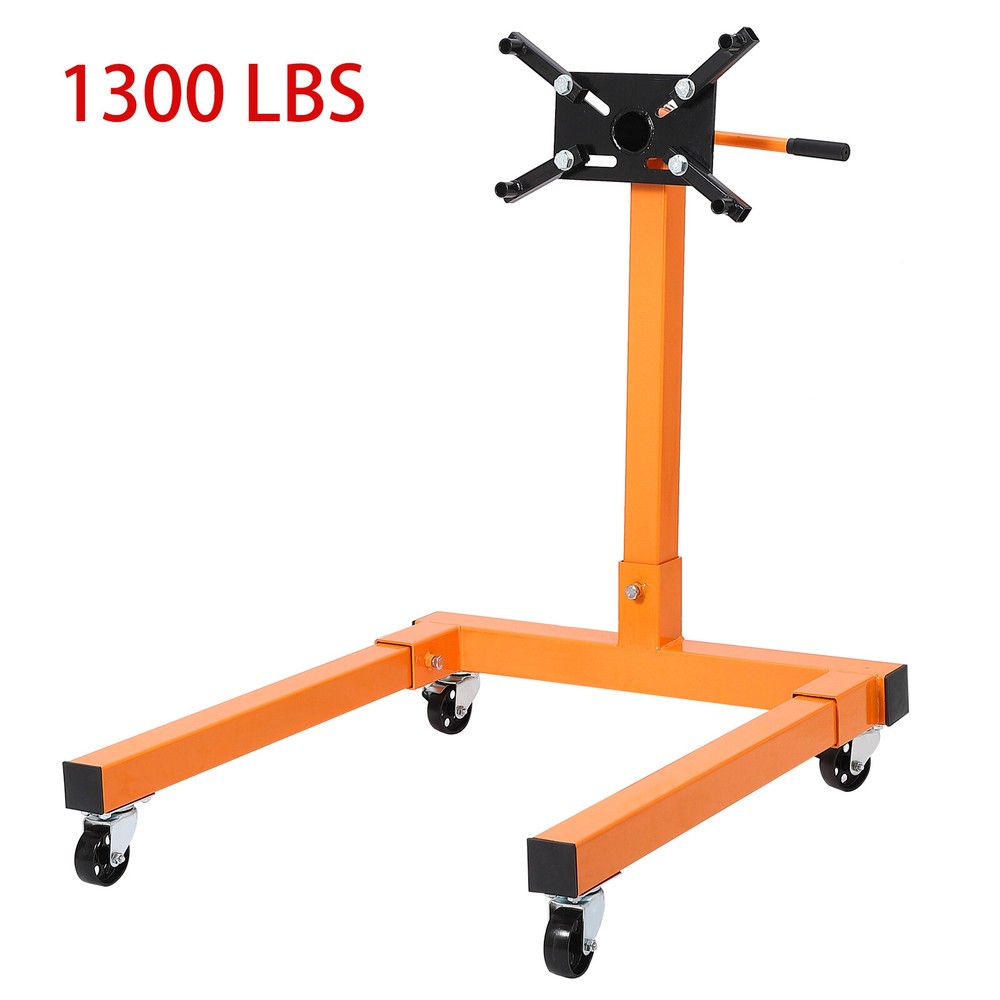 1300lbs Engine Stand U-Shaped Engine Hoist 360° Adjustable Mounting Head&Casters
