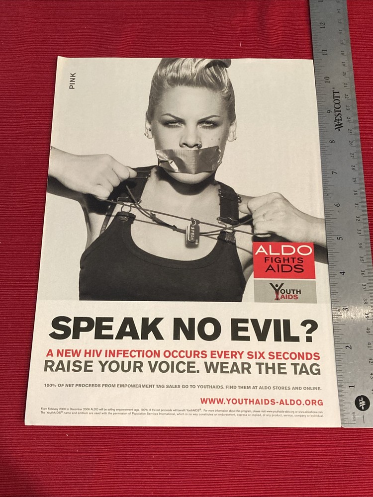 Pink for Also Fights AIDS 2006 Print Ad
