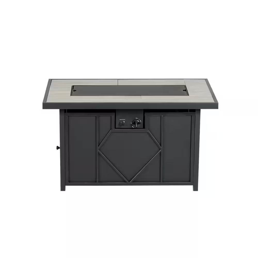 42 In. 60,000BTU Fire Pit Propane Gas Fire Pit Table Rectangular Tabletop