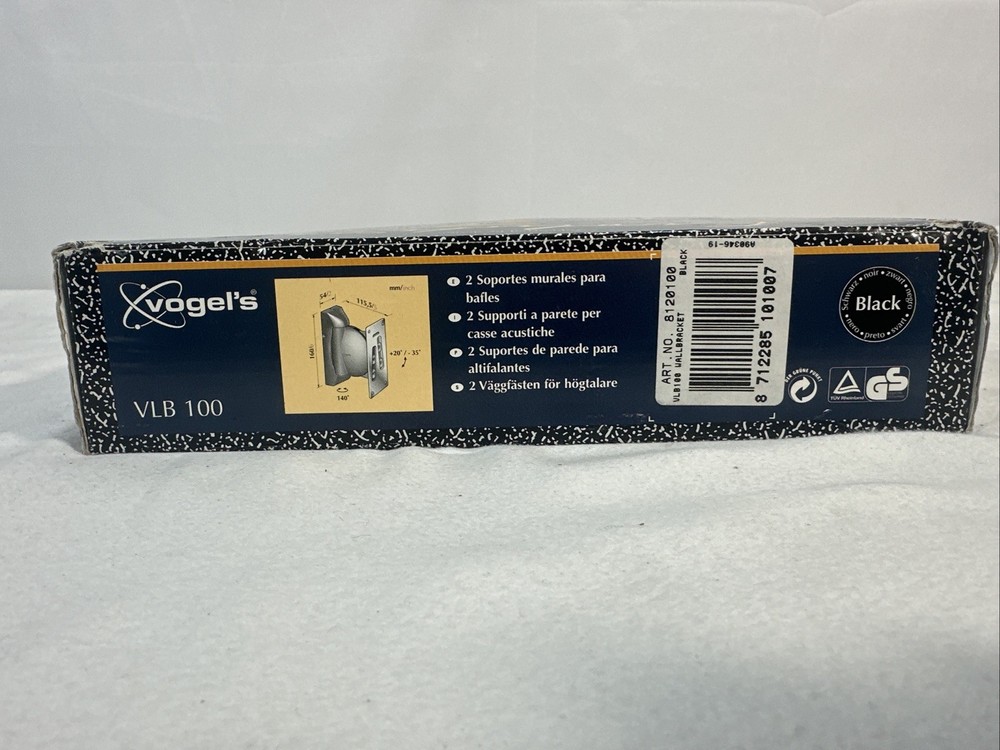 NOB Evolution VLB-100 Loudspeaker Wall Brackets WITH mounting Hardware