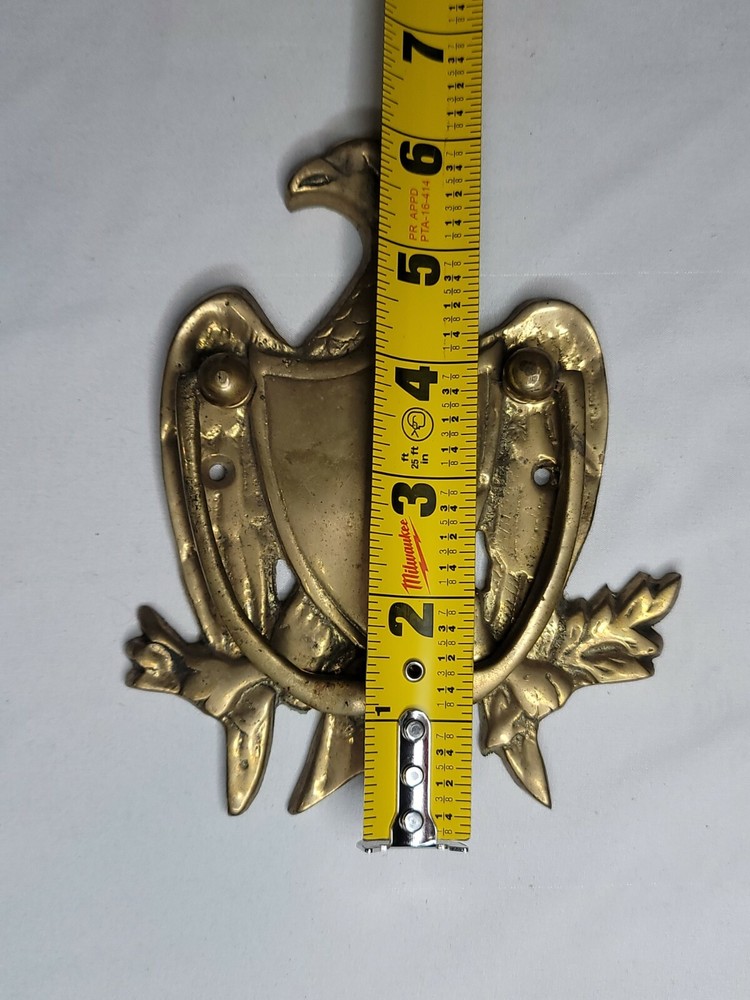 Antique Brass Door Knocker, Solid Brass Eagle Door Knocker, 6 inches