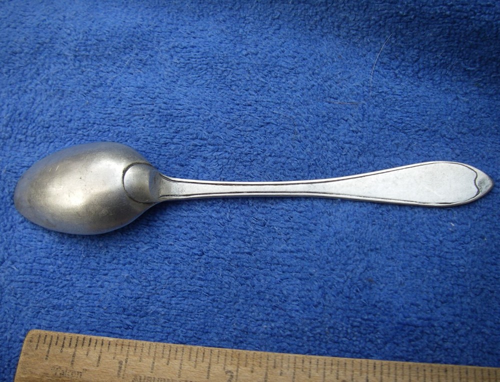Early SCANDINAVIAN Silver TEASPOON-Threaded Pattern-NR