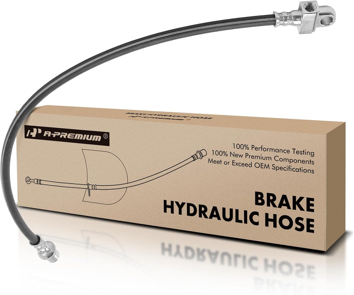 Rear Center Brake Hydraulic Hose Compatible with Chevy and GMC Models - Silverad