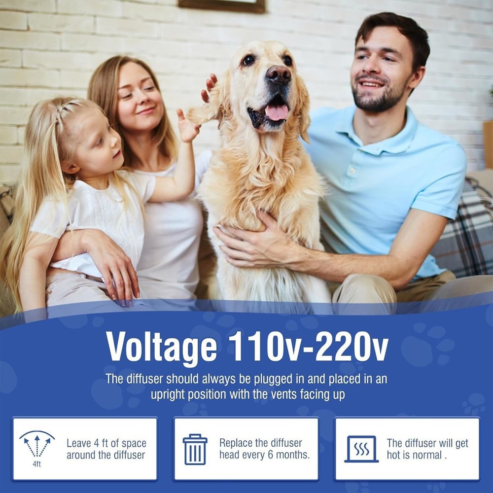 Dog Calming Diffuser - Dog Pheromones Calming Diffuser for Dog Anxiety Relief