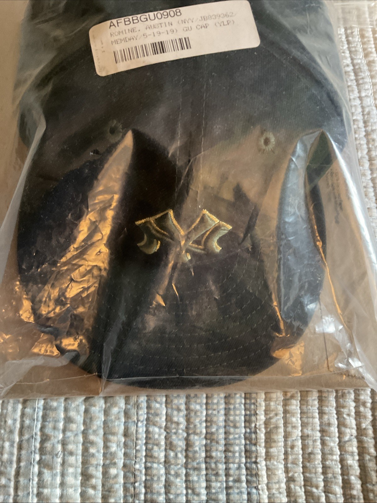 AUSTIN ROMINE *GAME USED* Memorial Day 5/19/19 CAMO HAY#28. COA STEINER