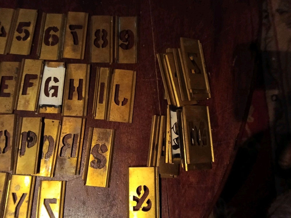 96 PC 2 Sets Brass Letter and Number Stencils- plus