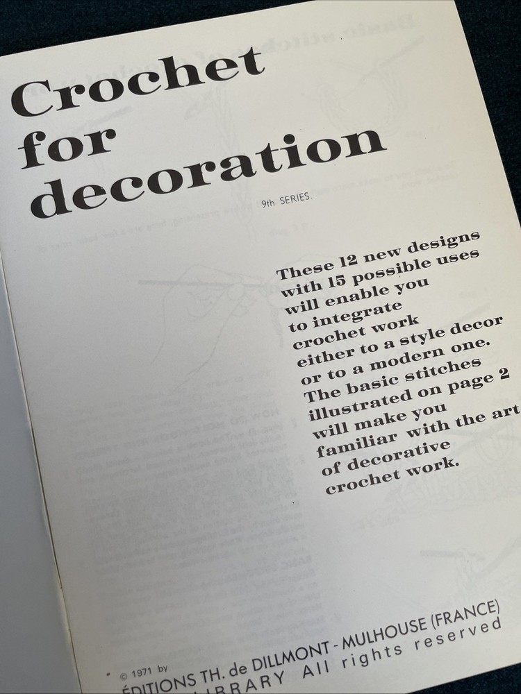 DMC Crochet Thread Pattern Book Curtains-tablecloths-placemats Patterns