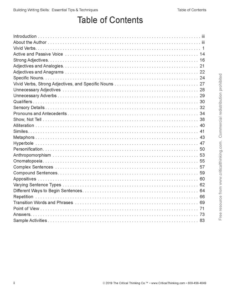 Building Writing Skills: Tips & Techniques Workbook Using 5-Step Writing Gr 6-12