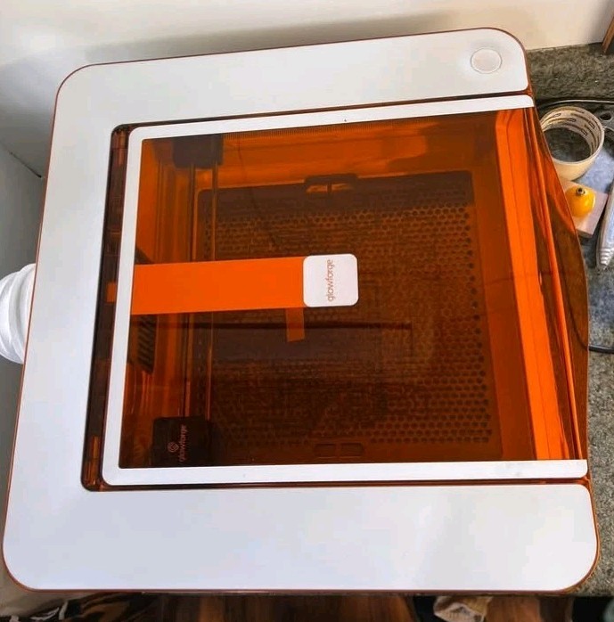 Glowforge - Aura Laser 3D Printer - White With supplies