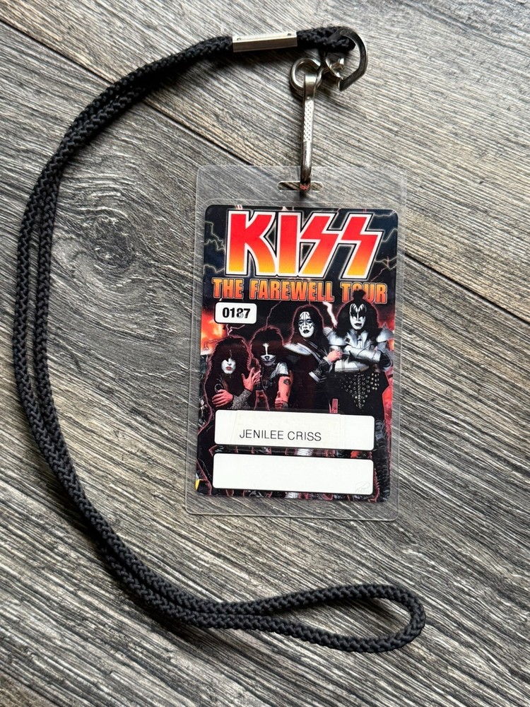 KISS Laminate Pass JENILEE CRISS Farewell Concert Tour Vintage Kiss Peter Criss