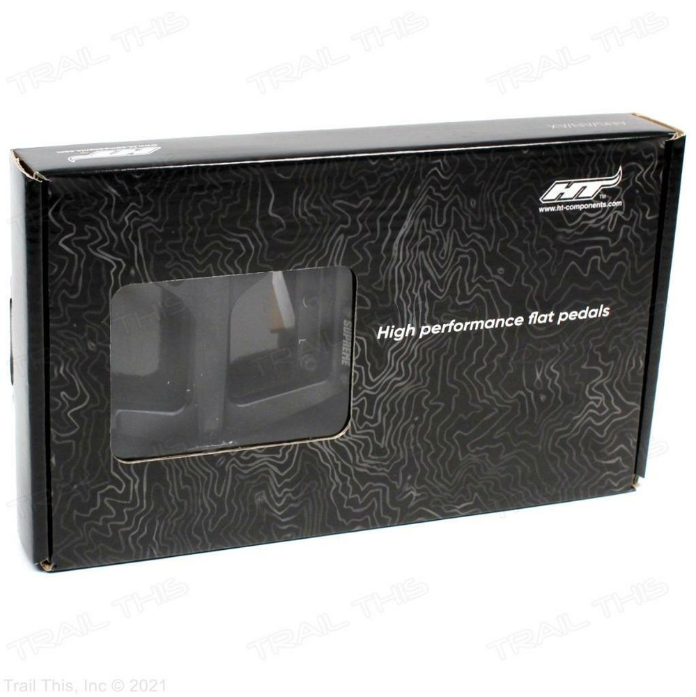 HT Components ANS10 Bicycle MTB Supreme Platform CrMo Pedals Stealth Black