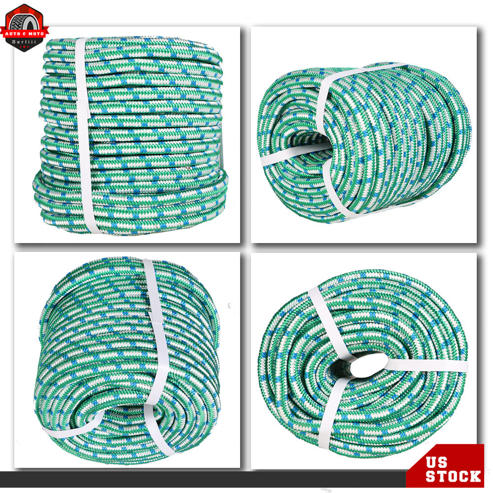 16 Strand Braided Polyester Rope 1/2" x 150' Arborist Tree Rigging Work Utility