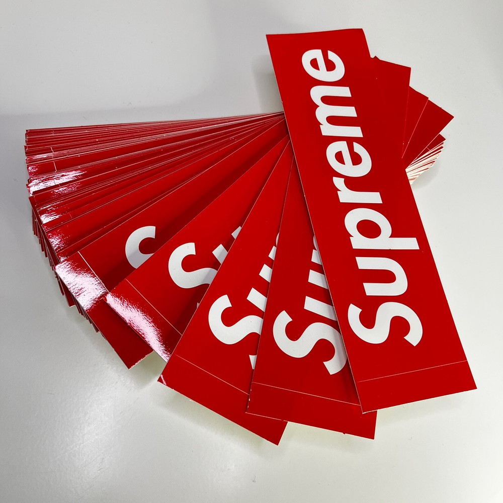 Supreme Red Box Logo Sticker 100% Authentic Free Shipping and Tracking