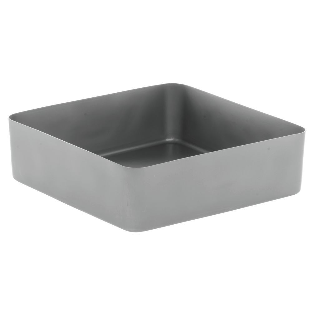 HUBERT Serving Pan Display Pan Soft Touch Rectangular Silver Stainless Steel - 9