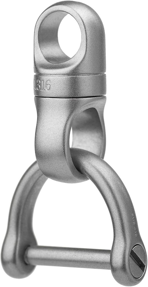 TISUR Swivel Key Ring Clips for Keychains, Medium, With D Ring-matte