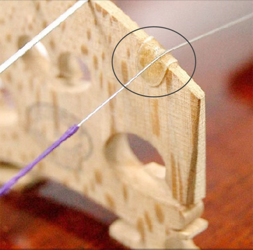 50pcs Viola Violin Bridge E string Sheepskin Protective Protection Pad