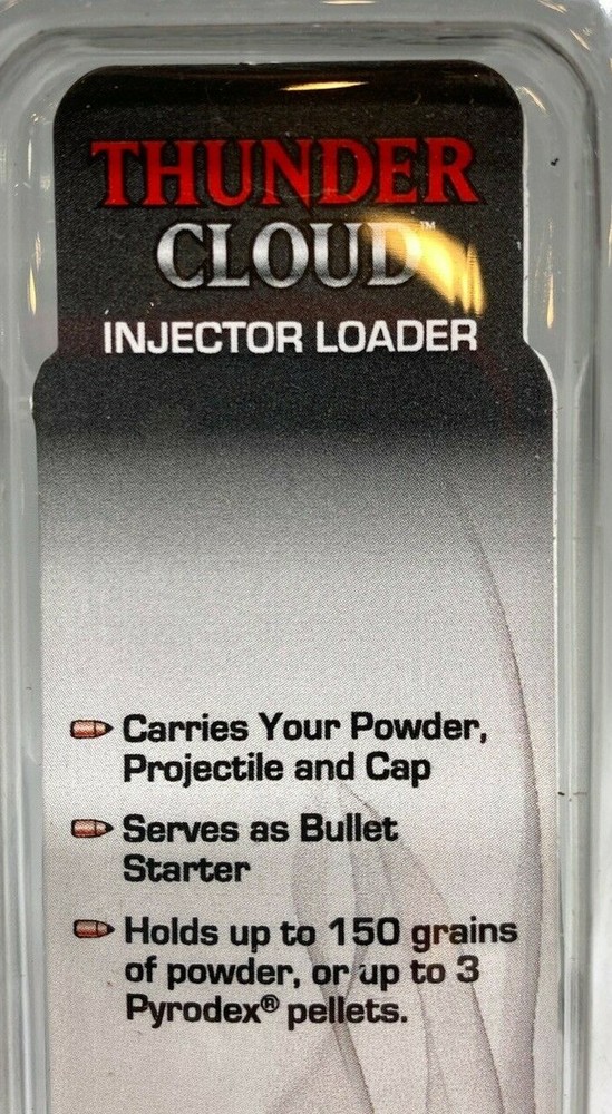 Thunder Cloud Injector Loader Holds Powder Projectile and Cap Bullet Starter