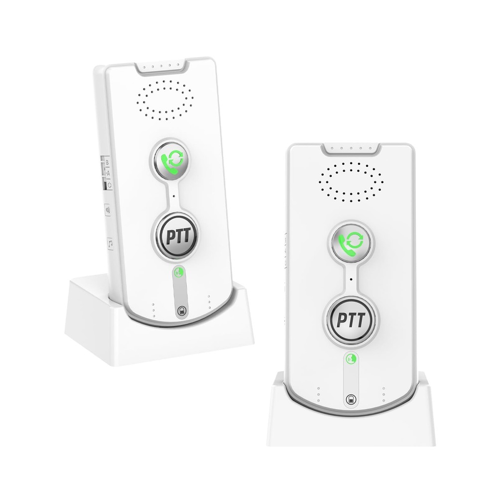 2 Way Intercom for Home,Wireless System Portable,Long white