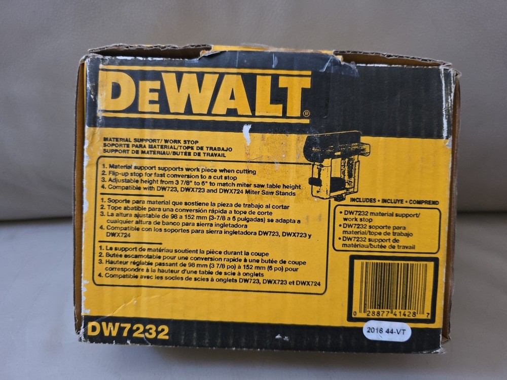 DeWalt Miter Saw Stand Work Piece Support & Length Stop DW7232