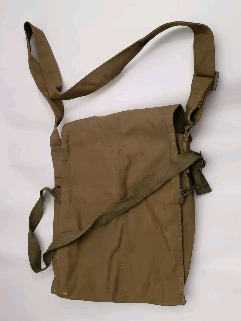 Vintage Czech Military Bread Bag Satchel Shoulder Bag Army Purse 1960s Dates