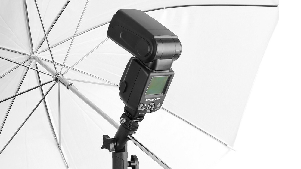 Professional Camera Flash Speedlite Mount with Swivel Stand & Umbrella Bracket -