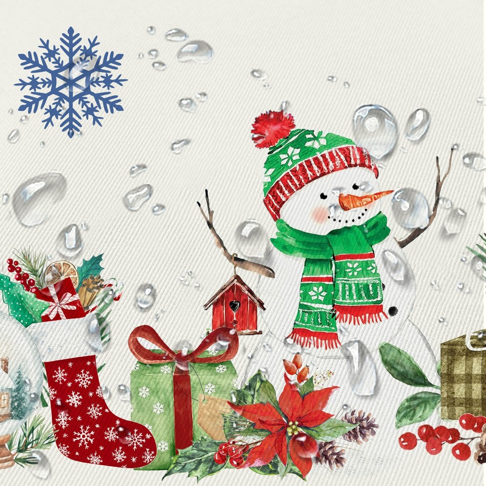 Yighty Rectangle Christmas 102" x 60" (Rectangular), Snowman
