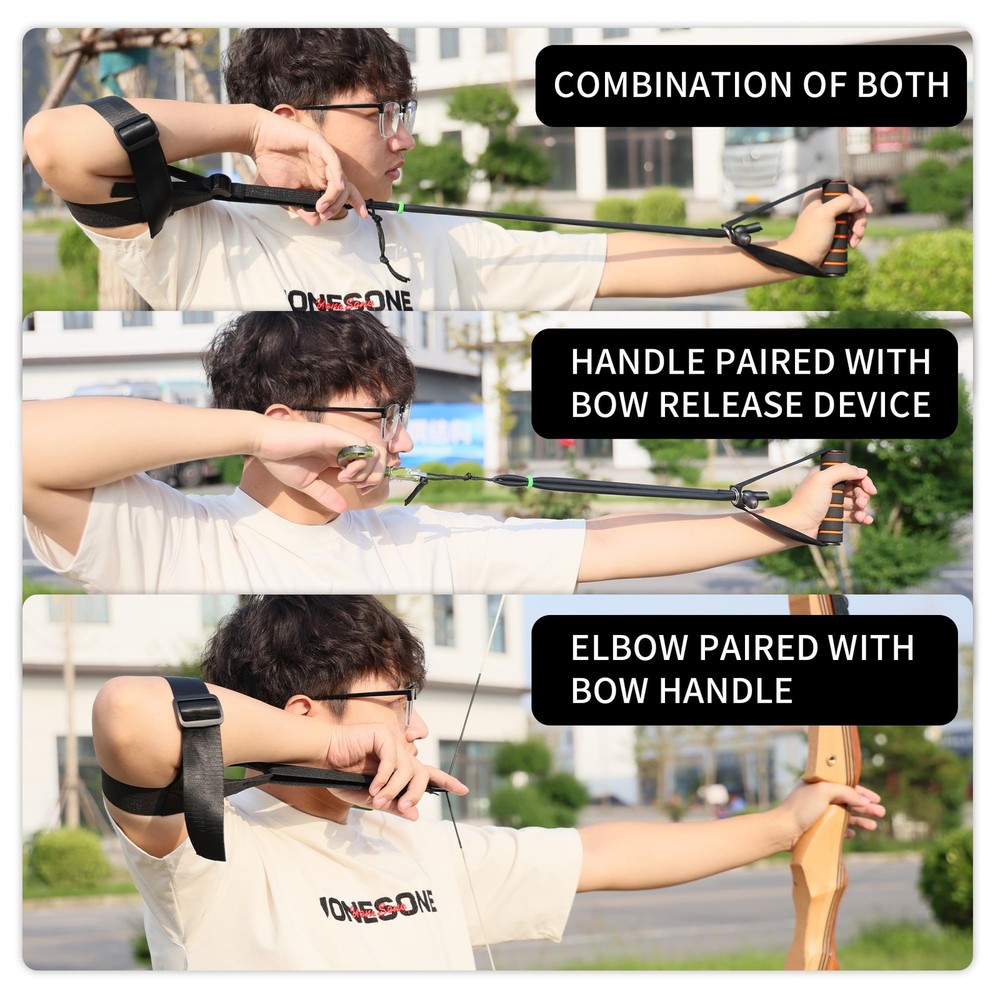 Archery Bow Trainer Rubber Simulate Real Draw Weight Archery Bow Training Aid...