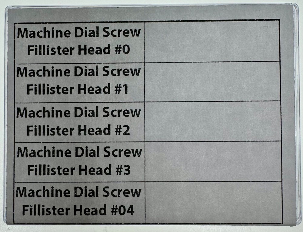 20-Piece Dial Screw Assortment
