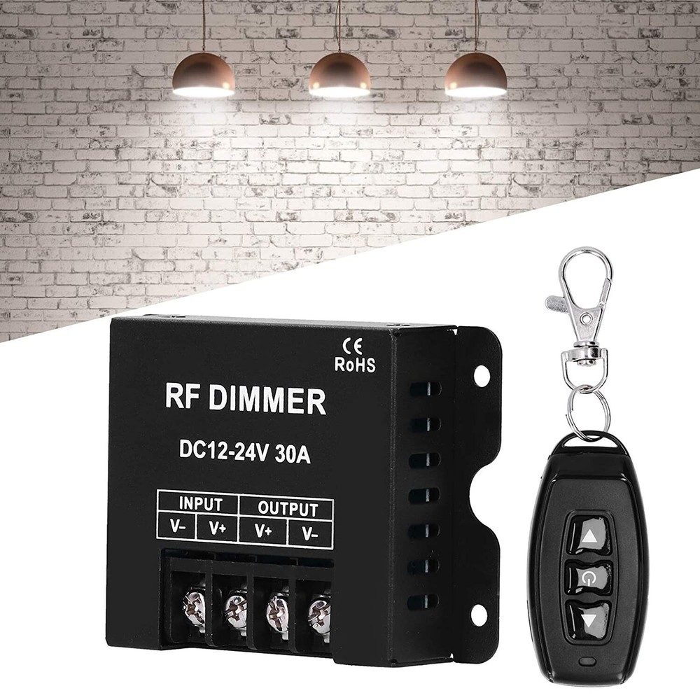Led Single Strip Dimmer DC12-24V 30A 360W Output Controller RF Wireless Remote
