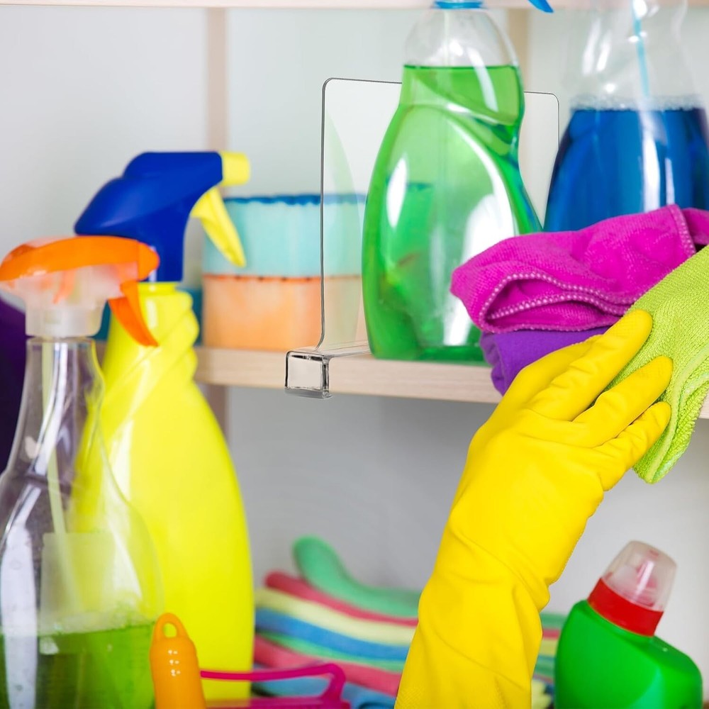 Versatile Acrylic Closet Separators - 8 Pack for Effortless Home Organization