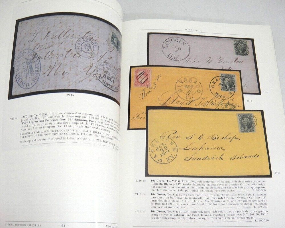 Siegel Auction Catalog 2000 w Prices Realized SevenOaks US Perforated Issues