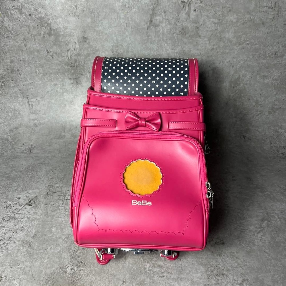 BeBe Randoseru Pink Ribbon School Backpack Fine Condition Junior Backpack
