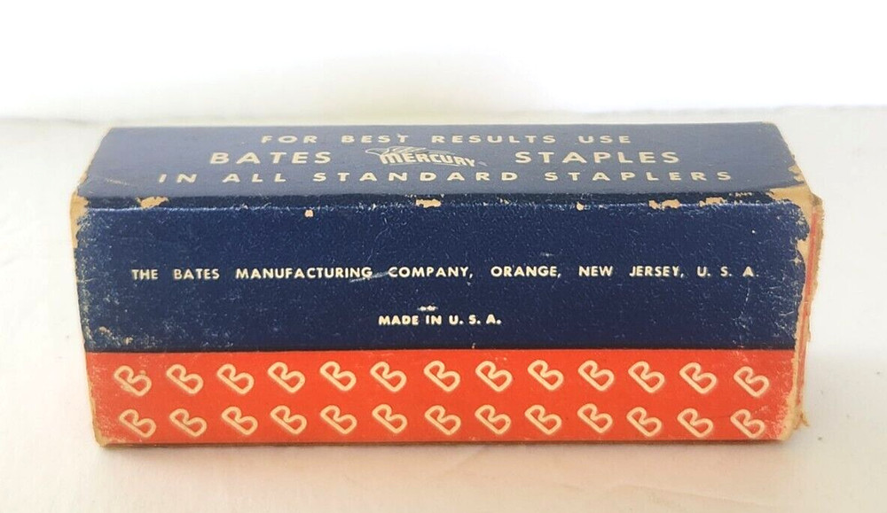 Vintage BATES Stapler Office BOX ONLY
