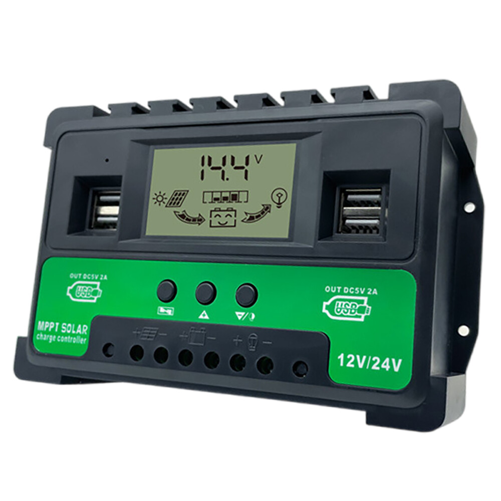 30A-100A MPPT Solar Panels Charge Controller PV Battery Regulator 12V/24V Auto
