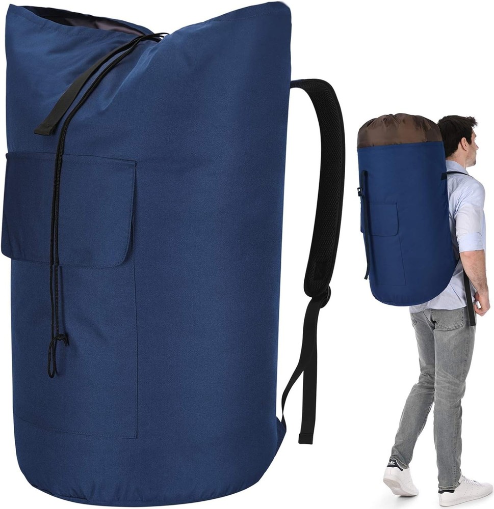 115L Extra Large Laundry Hamper Backpack with Padded Straps - Versatile & Sturdy