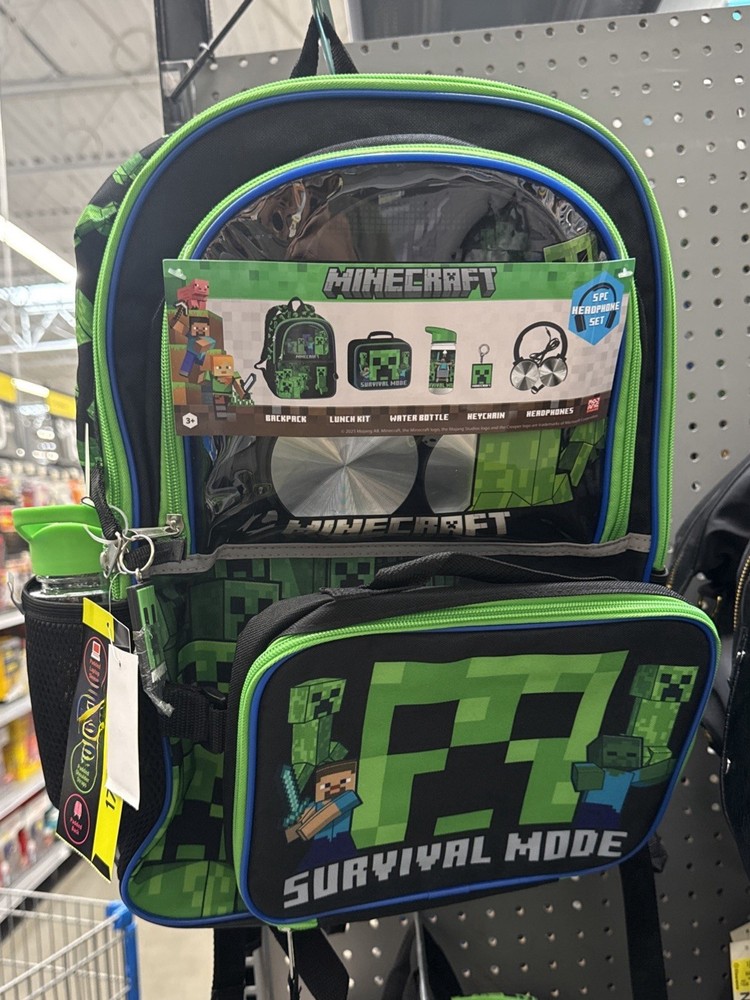 Minecraft 5-Piece Backpack Set