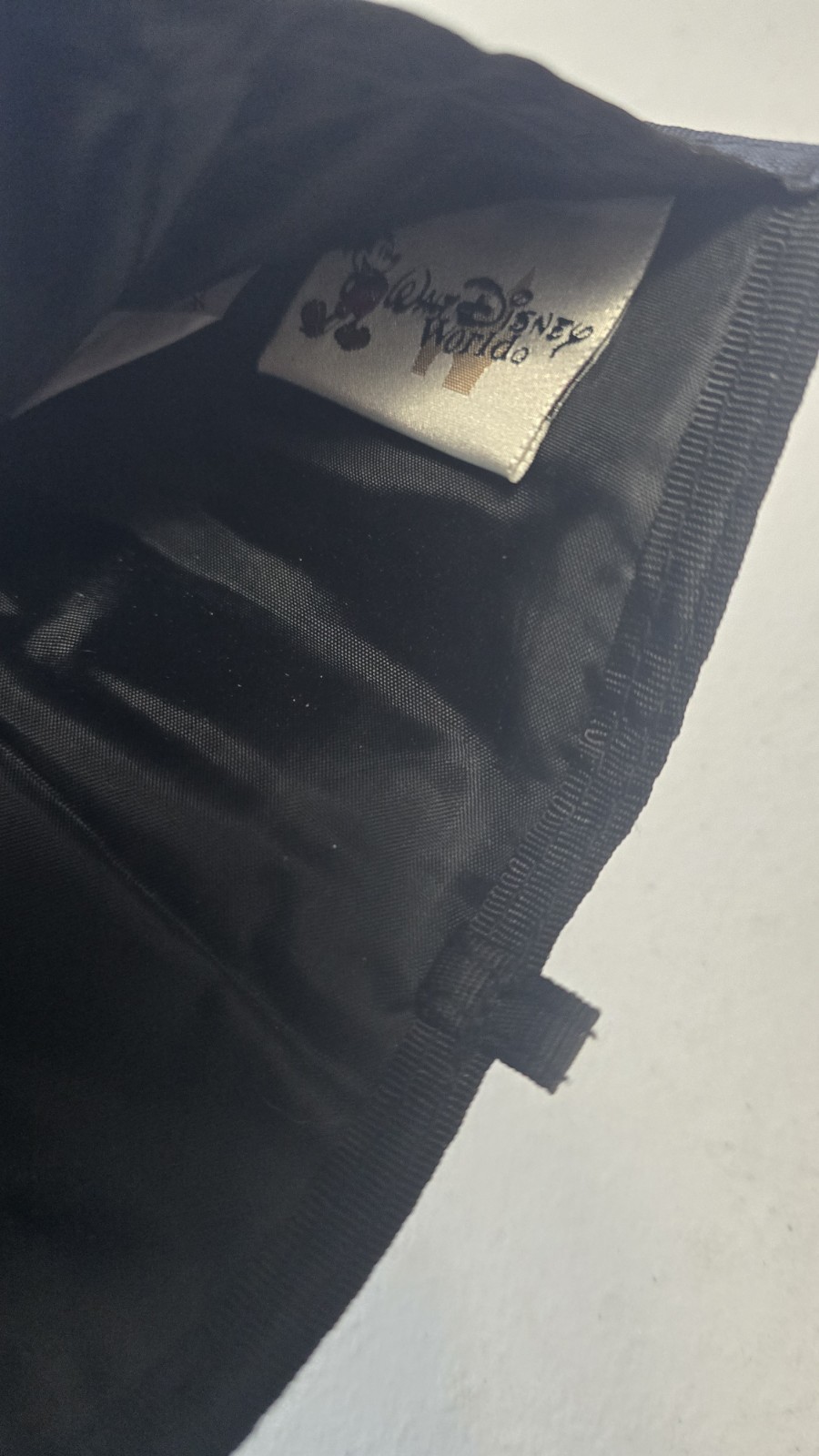 Vintage Walt Disney World Tri Fold Wallet Black Mickey Olympic 80s 90s