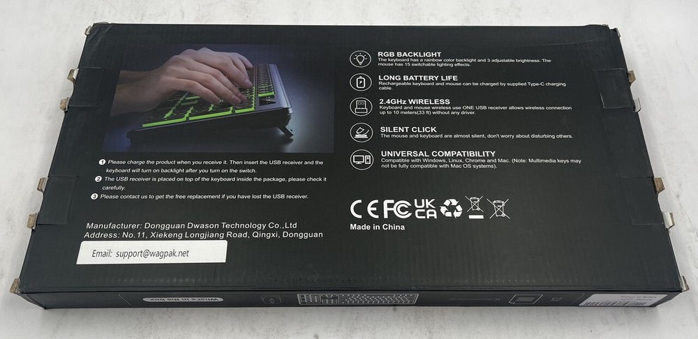 KL2 BACKLIT KB319 PINK WIRELESS KEYBOARD AND MOUSE COMBO