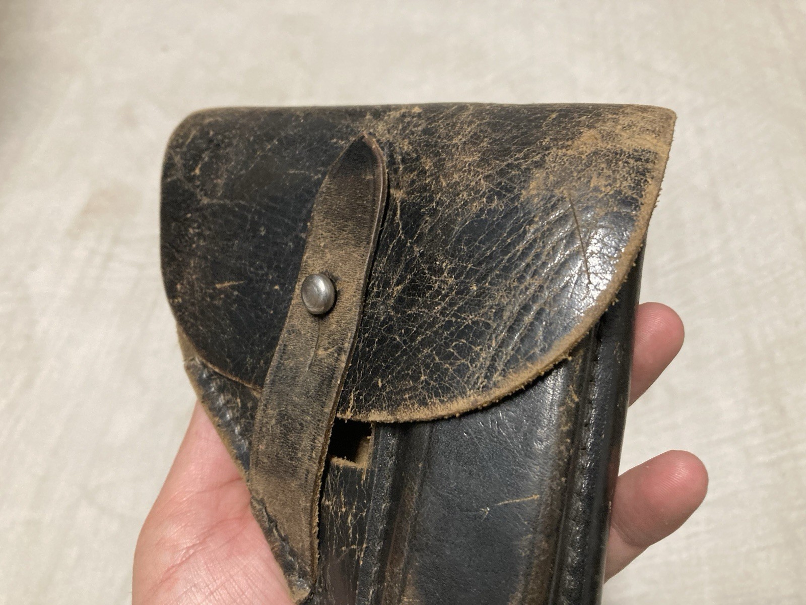 Original WW2 Era German Pistol Leather Holster WALTHER PPK WWII Field Gear