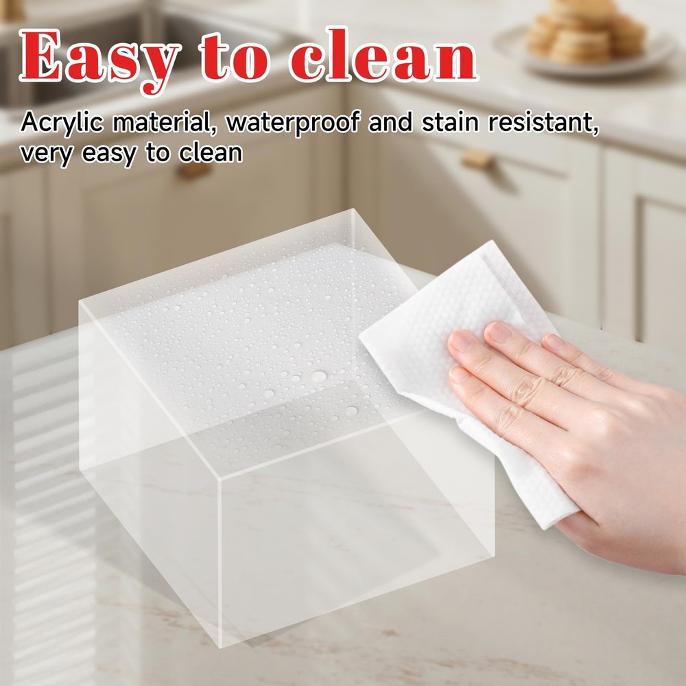 8 Buffet Risers Acrylic Cube Display Stands Risers with Hollow Bottoms Desser...