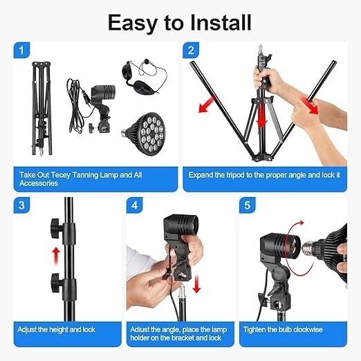 UV Tanning Lamp Sunbed Solarium Light Body Facial Tanning Bronze Skin Color