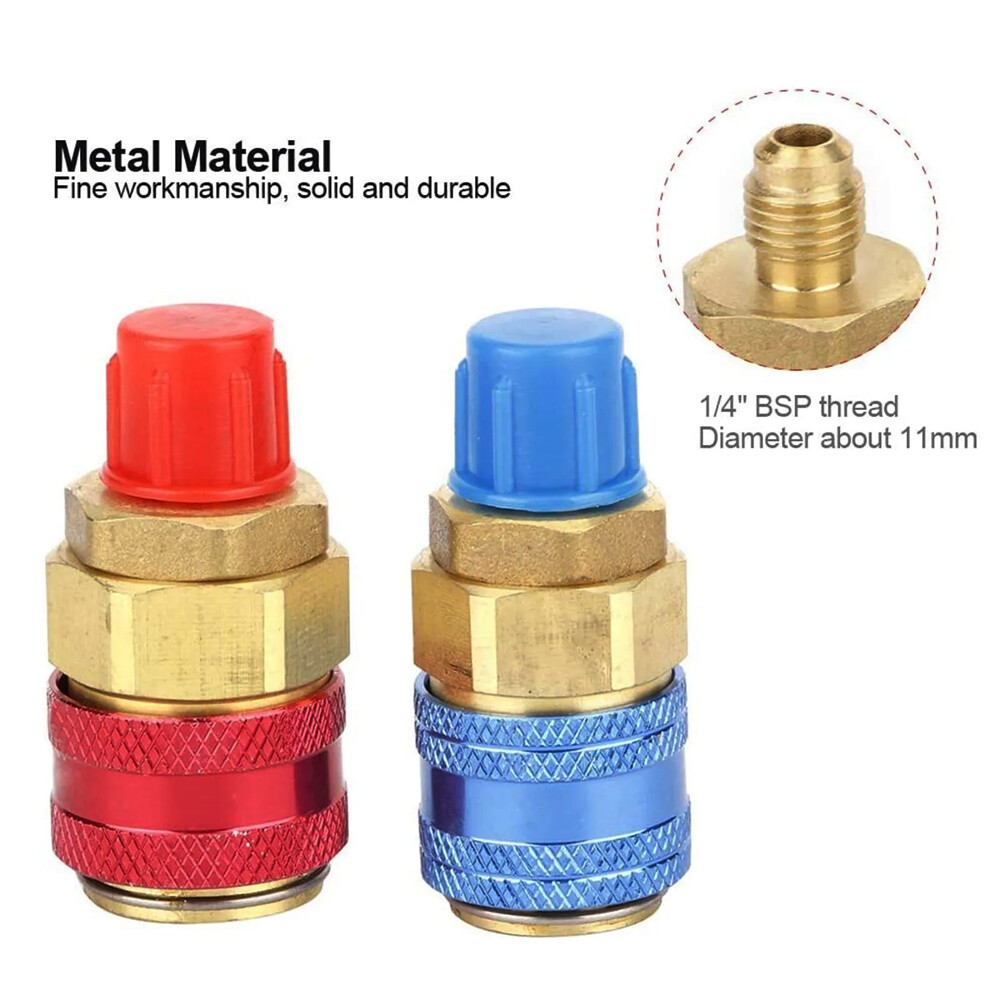 AC Conversion Quick Manifold Connector Adapter High Low Gauge Straight Coupler