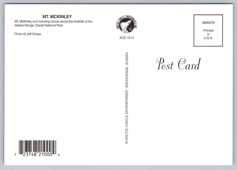 #C137 Mt McKinley FDC Maxi Card